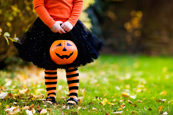 Halloween-Girl With Pumpkin