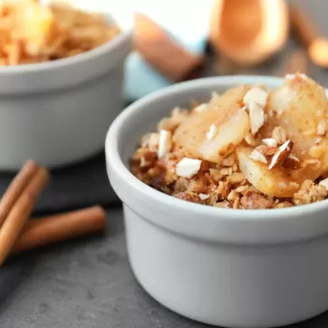 A baked cup of Apple Oatmeal