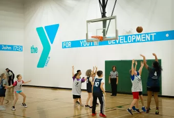 Youth Basketball, Shooting a basket during a game