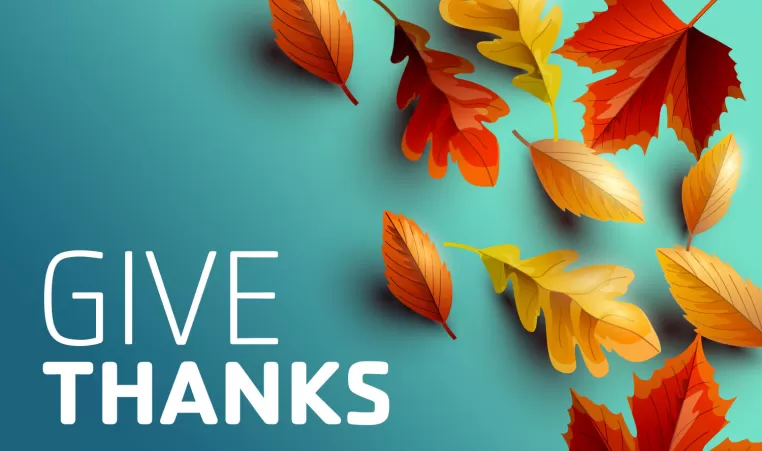Give Thanks with leaves 