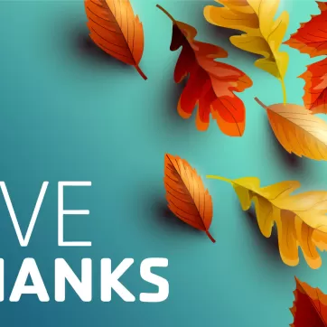 Give Thanks with leaves 